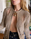 00s Vintage BALMAIN Paris Metallic Gold Distressed Knit Jacket y2k Chainmail Mesh Cardigan