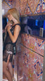 90s Vintage Claire Pettibone Black Lace Mini Sheer Slip Dress