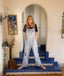 70s Vintage Big Mac Denim Overalls Engineer Blue and White Stripe Jumpsuit