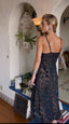 90s Vintage Victoria's Secret Black Sheer Slip Dress with Matching Thong y2k Set