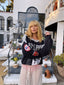60s Vintage RARE Bonnie Boerer Crime Does Not Pay Pullover Sweater VTG