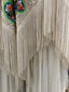 60s Vintage Rare Valentina Sequin Poncho with Fringe Trim