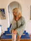 Vintage Inspired LEBOUDIOR Handknit Green Cardigan