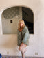 Vintage Inspired LEBOUDIOR Handknit Green Cardigan