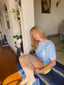 60s Vintage Rare Powder Blue Playboy Bunny Short Sleeve Crewneck