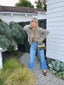 90s Vintage Carlisle Hand Knit Multicolor Cardigan