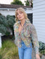 90s Vintage Carlisle Hand Knit Multicolor Cardigan