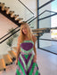 70s Vintage Bandana Print Halter Top and Skirt Boho Americana Set