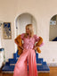 70s Vintage Rare Lillie Diamond Bubblegum Pink Palazzo Wide Leg Lounge Pant
