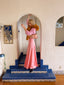 70s Vintage Rare Lillie Diamond Bubblegum Pink Palazzo Wide Leg Lounge Pant