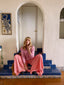 70s Vintage Rare Lillie Diamond Bubblegum Pink Palazzo Wide Leg Lounge Pant