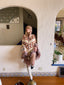 Vintage Sabra knit cape with hearts