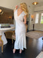 30s Vintage Radcliffe Ivory Satin Lace Peignoir Bridal Lace Trim Slip and Duster Set
