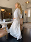 30s Vintage Radcliffe Ivory Satin Lace Peignoir Bridal Lace Trim Slip and Duster Set