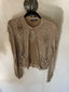 00s Vintage BALMAIN Paris Metallic Gold Distressed Knit Jacket y2k Chainmail Mesh Cardigan