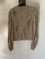 00s Vintage BALMAIN Paris Metallic Gold Distressed Knit Jacket y2k Chainmail Mesh Cardigan
