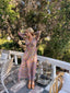 70s Vintage Robert David Morton Sheer Maxi Dress | Psychedelic Geometric Boho Style VTG