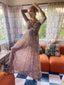 70s Vintage Robert David Morton Sheer Maxi Dress | Psychedelic Geometric Boho Style VTG