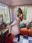 30s Vintage Lace Trim Sheer Maxi Slip Boho Style Pink Bridal Lingerie Dress