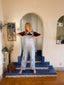 70s Vintage Big Mac Denim Overalls Engineer Blue and White Stripe Jumpsuit