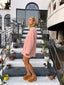 90s Vintage Sonia Rykiel Winter Women Pink Velvet Pullover Sweater
