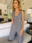 90s Vintage Jay Lerbret pour BIS Railroad Stripe 3-Piece Pant Suit | Hickory Stripe Vest & Trouser Set