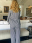 90s Vintage Jay Lerbret pour BIS Railroad Stripe 3-Piece Pant Suit | Hickory Stripe Vest & Trouser Set