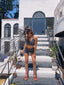 40s Navy Blue Polka Dot Halter and Hot Short Set