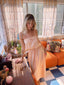 30s Vintage Peach Midi Slip Nightie | Sheer Lace Dress Antique Boho Nightgown VTG