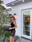 90s Vintage Catherine Coatney Black Mesh Boy Shorts y2k Goth Short