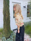 90s Vintage 7 by Todd Oldham Silk Map Print Blouse