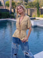 50s Vintage Sequin Peplum Blouse Saks Fifth Avenue Gold Beaded Mid-Century Top