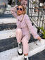 00s Just Cavalli Lilac Fur and Leather Jacket | Roberto Cavalli Vintage Coat