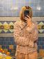 00s Just Cavalli Lilac Fur and Leather Jacket | Roberto Cavalli Vintage Coat