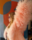 90s Vintage Mongolian Fur Coat | Blush Pink Curly Lamb Jacket