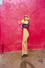 70s Vintage Paul Maris San Francisco Knit Polo | Mod Plaid Color Block Cropped Sweater