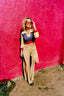 70s Vintage Paul Maris San Francisco Knit Polo | Mod Plaid Color Block Cropped Sweater