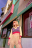 70s Vintage Paul Maris San Francisco Knit Polo | Mod Plaid Color Block Cropped Sweater