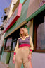 70s Vintage Paul Maris San Francisco Knit Polo | Mod Plaid Color Block Cropped Sweater