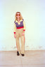 70s Vintage Paul Maris San Francisco Knit Polo | Mod Plaid Color Block Cropped Sweater