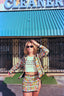 90s Vintage Catherine Coatney Pop Art Comic Print Jacket & Mini Skirt Set | Graphic Novelty Two Piece