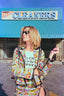 90s Vintage Catherine Coatney Pop Art Comic Print Jacket & Mini Skirt Set | Graphic Novelty Two Piece