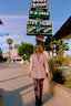 80s Vintage Claude Montana Powder Pink Skirt Suit | Architectural Hardware Jacket & Pencil Skirt