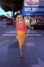 Contemporary Simon Miller Pluto Mesh Sunset Set | Ruched Mesh Top & Midi Skirt