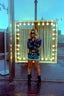 Contemporary Karina Grimaldi Beaded Hot Shorts | Black & Blue Embellished Statement Shorts