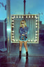 Contemporary Karina Grimaldi Beaded Hot Shorts | Black & Blue Embellished Statement Shorts