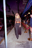 70s Vintage Lilli Diamond Black + Orange High Waist Suspender Wide Leg Palazzo Pants