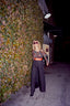 90s Vintage Escada Sheer Mesh Graphic Print Top