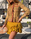70s Vintage Rare Roberto Cavalli Attributed Peplum Crop Jacket Victorian Lady Print Painted Suede