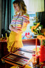 70s Vintage St. John by Marie Gray Striped Cropped Cardigan